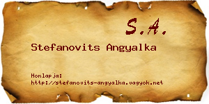 Stefanovits Angyalka névjegykártya